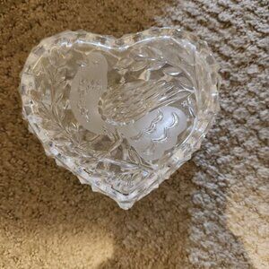 Vintage Hofbauer CRYSTAL Jewelry Dish . CLOSET CLOSING